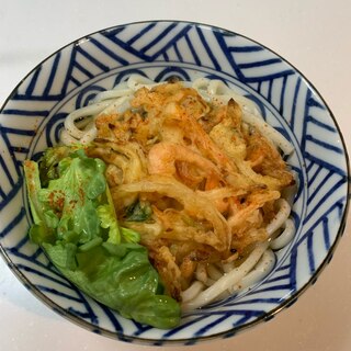 お惣菜のかき揚げで　カラッとかき揚げうどん